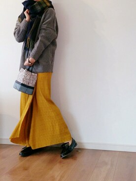 JANE SMITH ジャガードロングスカートを使った人気ファッション