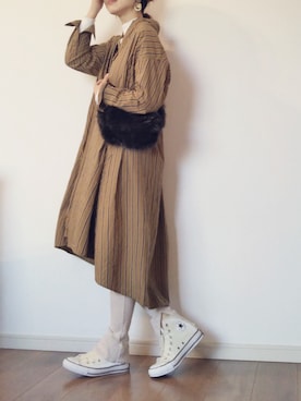 「秋冬」｜「アイテム（シャツワンピース）」を使った、nogmogさん（レディース・164cm）の秋コーディネート