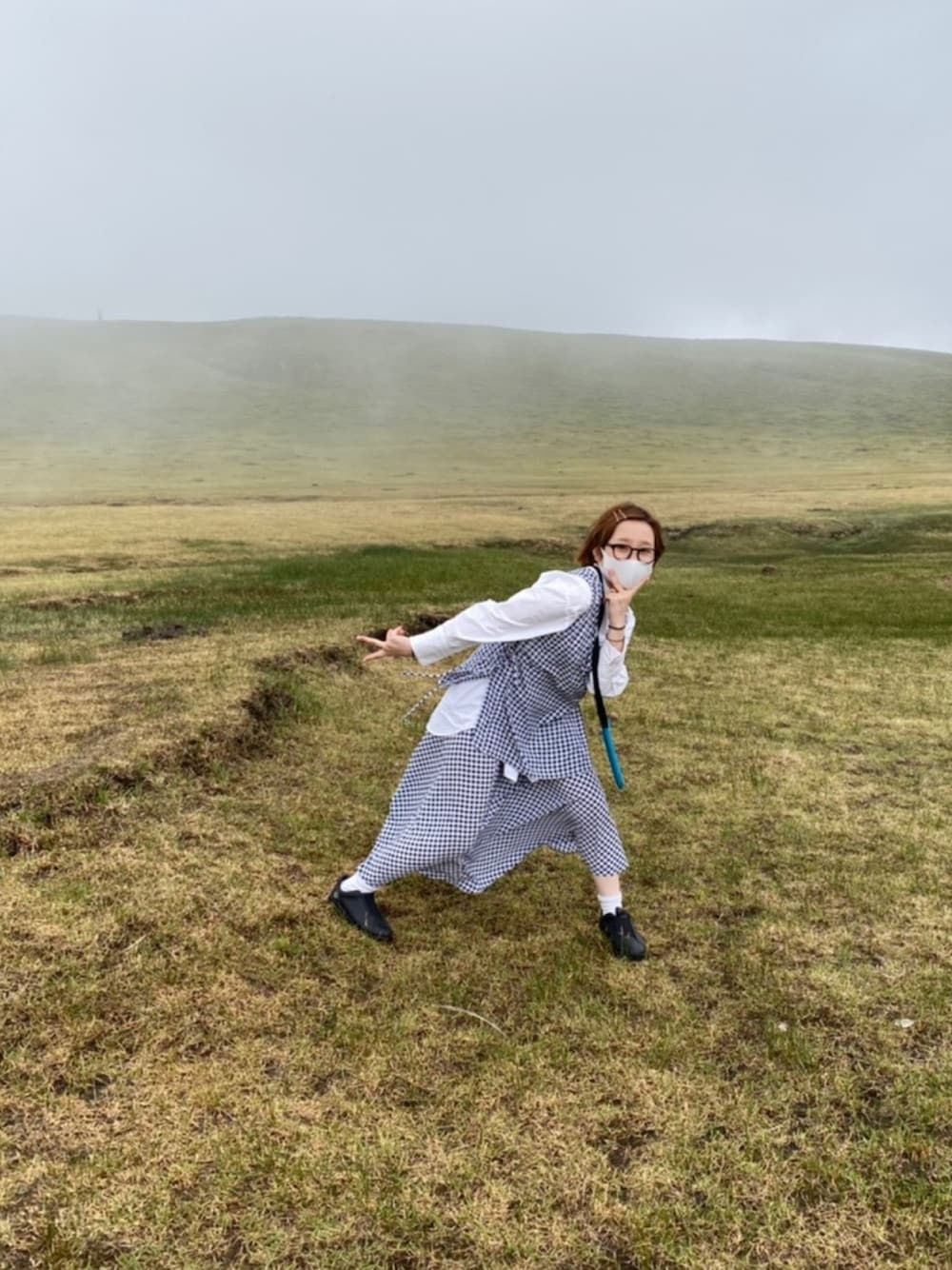「BEAMS BOYのアイテム（オールインワン・サロペット、ブルー系）」を使った、ainaさん（レディース・152cm）の夏コーディネートの1枚目の写真