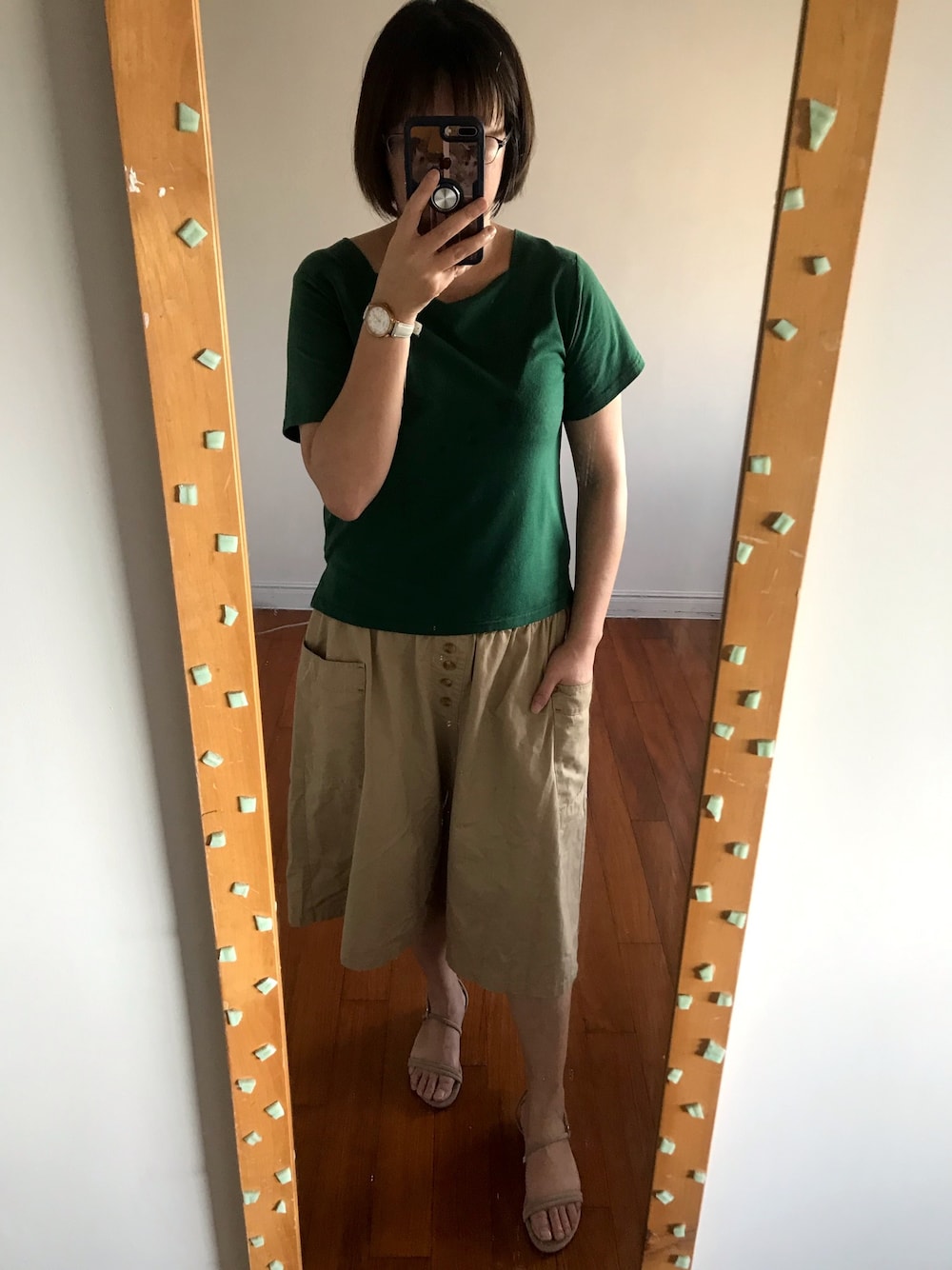 「夏」｜「慧凌贈送のアイテム（その他パンツ、ベージュ系）」を使った、Lanさん（レディース・158cm）の夏コーディネートの1枚目の写真