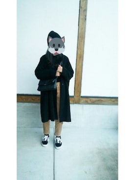 「アンクルパンツ」｜「アイテム（チェスターコート）」を使った、りとさん（レディース・156cm）の秋コーディネート
