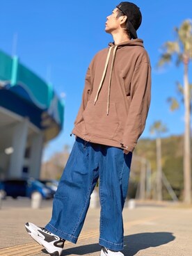 「ROOPTOKYO（ループトウキョウ）のアイテム（キャップ）」を使った、しょう🐤🐦🐧しばらく休みますさん（メンズ・173cm）の春コーディネート