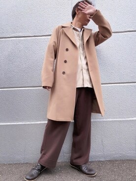 「COMME CA ISM（コムサイズム）のアイテム（その他アウター）」を使った、しょう🐤🐦🐧しばらく休みますさん（メンズ・173cm）の冬コーディネート