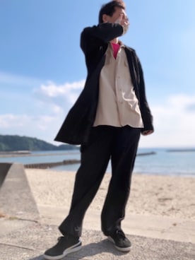 「SOYOUS（ソユーズ）のアイテム（パンツ）」を使った、しょう🐤🐦🐧しばらく休みますさん（メンズ・173cm）の秋コーディネート