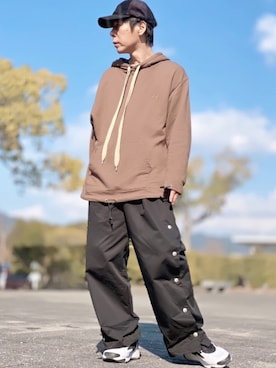 「ROOPTOKYO（ループトウキョウ）のアイテム（キャップ）」を使った、しょう🐤🐦🐧しばらく休みますさん（メンズ・173cm）の春コーディネート