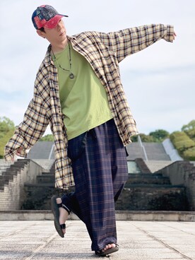 しょう🐤🐦🐧しばらく休みますさん（メンズ・173cm）の夏コーディネート