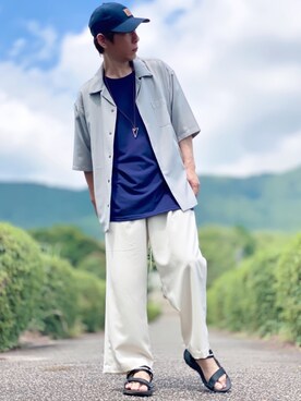 しょう🐤🐦🐧しばらく休みますさん（メンズ・173cm）の夏コーディネート