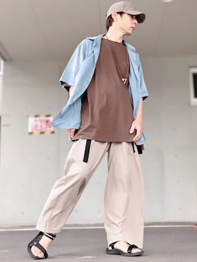 しょう🐤🐦🐧しばらく休みますさん（メンズ・173cm）の夏コーディネート