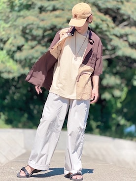 しょう🐤🐦🐧しばらく休みますさん（メンズ・173cm）の夏コーディネート