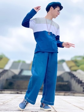 「Ruben（ルーベン）のアイテム（キャスケット）」を使った、しょう🐤🐦🐧しばらく休みますさん（メンズ・173cm）の秋コーディネート