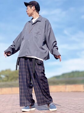 「ROOPTOKYO（ループトウキョウ）のアイテム（帽子）」を使った、しょう🐤🐦🐧しばらく休みますさん（メンズ・173cm）の秋コーディネート