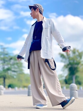 「ラブアンドピース2020」｜「アイテム（キャップ）」を使った、しょう🐤🐦🐧しばらく休みますさん（メンズ・173cm）の秋コーディネート