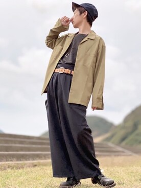 「London Denim（ロンドンデニム）のアイテム」を使った、しょう🐤🐦🐧しばらく休みますさん（メンズ・173cm）の秋コーディネート