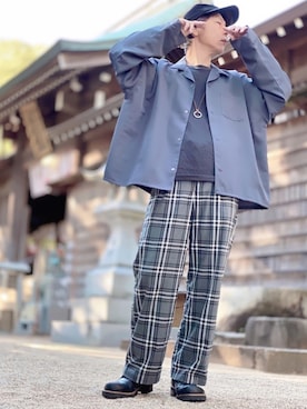 「ROOPTOKYO（ループトウキョウ）のアイテム（帽子）」を使った、しょう🐤🐦🐧しばらく休みますさん（メンズ・173cm）の秋コーディネート