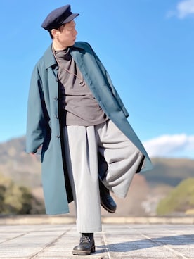 「CASPER JOHN（キャスパージョン）のアイテム（その他アウター）」を使った、しょう🐤🐦🐧しばらく休みますさん（メンズ・173cm）の冬コーディネート
