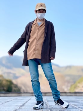 「London Denim（ロンドンデニム）のアイテム」を使った、しょう🐤🐦🐧しばらく休みますさん（メンズ・173cm）の春コーディネート