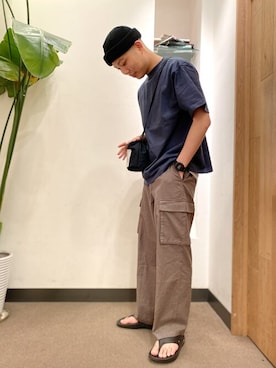 「OOFOS（ウーフォス）のOOFOS　Ooriginal（サンダル）」を使った、シュンイチさん（メンズ・178cm）の夏コーディネート