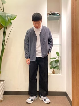 「BURLAP OUTFITTER（バーラップアウトフィッター）のアイテム（ブルゾン）」を使った、シュンイチさん（メンズ・178cm）の夏コーディネート