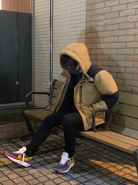 「northface」｜「アイテム（ダウンジャケット/コート）」を使った、yhgurkさん（メンズ・170cm）の冬コーディネート