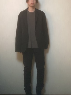 「WYM LIDNM（ウィム バイ リドム）のMILANO RIB HEAVY WEIGHT PO KNIT（ニット/セーター）」を使った、はるさん（メンズ・174cm）の冬コーディネート