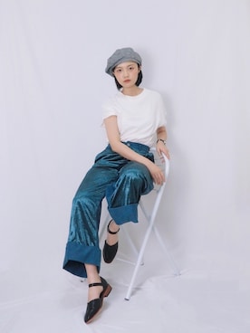 「initial（イニシャル）のアイテム（パンツ）」を使った、m i aさん（レディース・170cm）の夏コーディネート