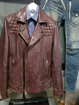 「ALLSAINTS（オールセインツ）のアイテム（ライダースジャケット）」を使った、wear8176516(アイテム記録用)さん（メンズ・175cm）の夏コーディネート