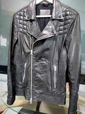 「ALLSAINTS（オールセインツ）のアイテム（ライダースジャケット）」を使った、wear8176516(アイテム記録用)さん（メンズ・175cm）の夏コーディネート