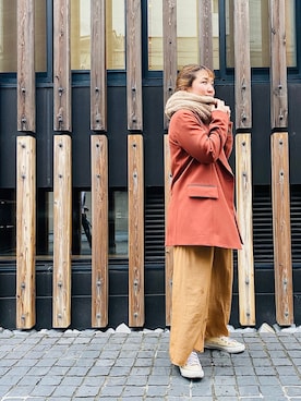 「スヌード」｜🅂🄰🄺🄸🄺🄾さん（レディース・154cm）の秋コーディネート