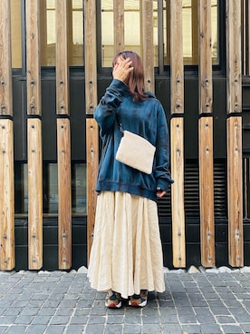 「アイテム（ボディバッグ/ウエストポーチ）」を使った、🅂🄰🄺🄸🄺🄾さん（レディース・154cm）の秋コーディネート