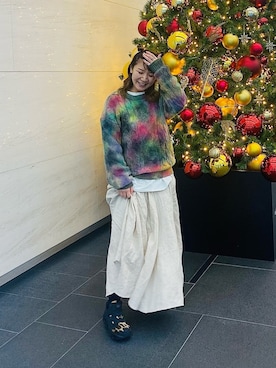 「no brand（ノーブランド）のアイテム（スカート）」を使った、🅂🄰🄺🄸🄺🄾さん（レディース・154cm）の冬コーディネート