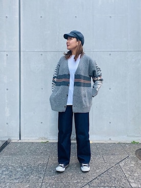 「アイテム（キャスケット）」を使った、🅂🄰🄺🄸🄺🄾さん（レディース・154cm）の冬コーディネート