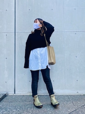 「Lattice（Lattice）のアイテム（バッグ）」を使った、🅂🄰🄺🄸🄺🄾さん（レディース・154cm）の冬コーディネート