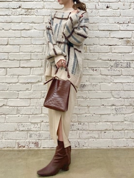 みず・チャンさん（レディース・157cm）の冬コーディネート