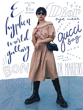 中田クルミさん（レディース・168cm）の夏コーディネート