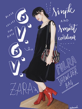 「G.V.G.V.（ジーヴィージーヴィー）のアイテム（ワンピース/ドレス）」を使った、中田クルミさん（レディース・168cm）の夏コーディネート
