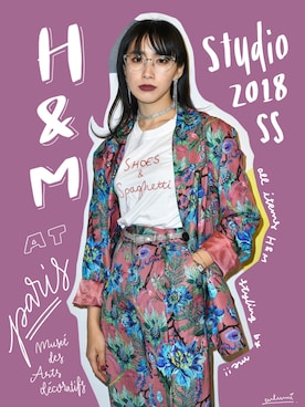 「H&M（エイチ・アンド・エム）のアイテム（ジャケット/アウター）」を使った、中田クルミさん（レディース・168cm）の春コーディネート