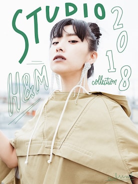 「H&M（エイチ・アンド・エム）のアイテム（ジャケット/アウター）」を使った、中田クルミさん（レディース・168cm）の春コーディネート