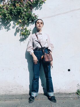 中田クルミさん（レディース・168cm）の春コーディネート