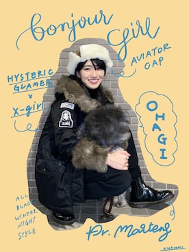 「中田クルミ」｜「アイテム（ジャケット/アウター）」を使った、中田クルミさん（レディース・168cm）の冬コーディネート