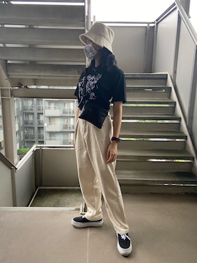 中田クルミさん（レディース・168cm）の夏コーディネート