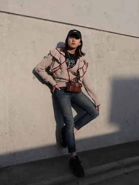 「中田クルミ」｜中田クルミさん（レディース・168cm）の春コーディネート