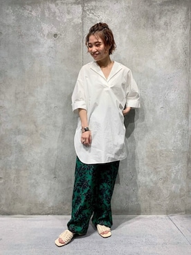 「アイテム（バングル/リストバンド）」を使った、moriさん（レディース・148cm）の春コーディネート