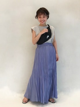 「アイテム（ボディバッグ/ウエストポーチ）」を使った、moriさん（レディース・148cm）の夏コーディネート