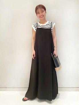 「アイテム（バングル/リストバンド）」を使った、moriさん（レディース・148cm）の春コーディネート