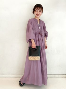 「アイテム（リング）」を使った、moriさん（レディース・148cm）の春コーディネート