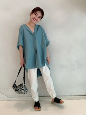 「アイテム（バングル/リストバンド）」を使った、moriさん（レディース・148cm）の春コーディネート