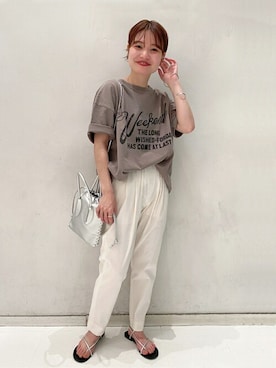 「アイテム（バングル/リストバンド）」を使った、moriさん（レディース・148cm）の春コーディネート