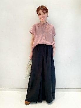 「アイテム（バングル/リストバンド）」を使った、moriさん（レディース・148cm）の夏コーディネート