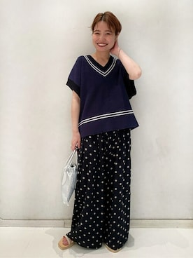 「soil（ソイル）のアイテム（パンツ）」を使った、moriさん（レディース・148cm）の夏コーディネート