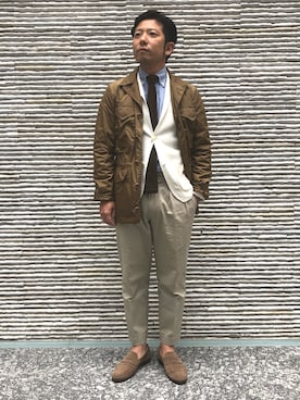 「ASPESI（アスペジ）のアイテム（ナイロンジャケット）」を使った、kenichiさん（メンズ・165cm）の夏コーディネート